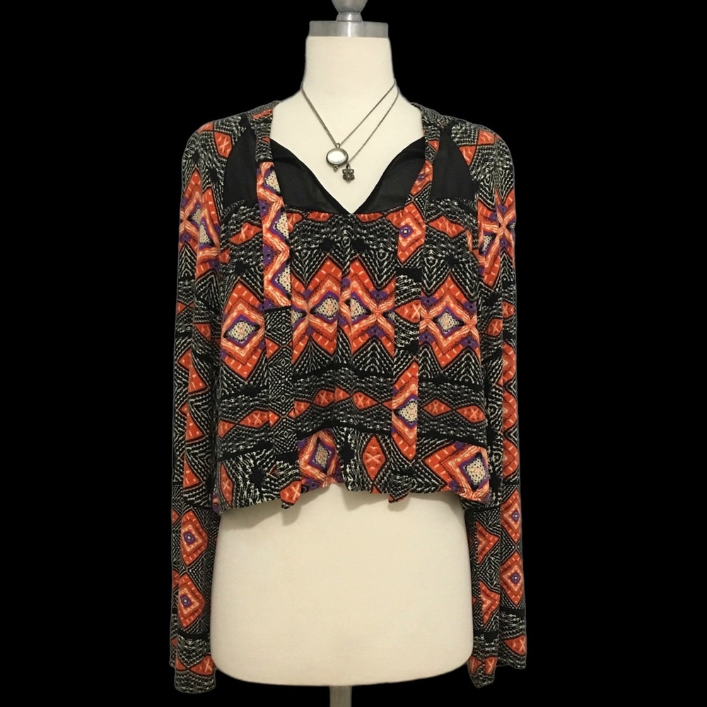 Minkpink Long Sleeve Crop Top